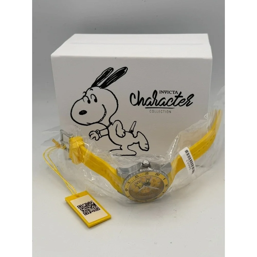 Invicta Peanuts Woodstock Character Collection Watch Yellow Model 38652 Snoopy